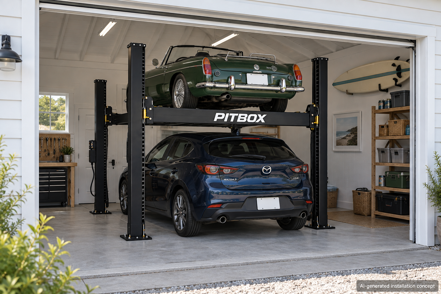 Illustrative PITBOX concept showing MGB over a Mazda 3